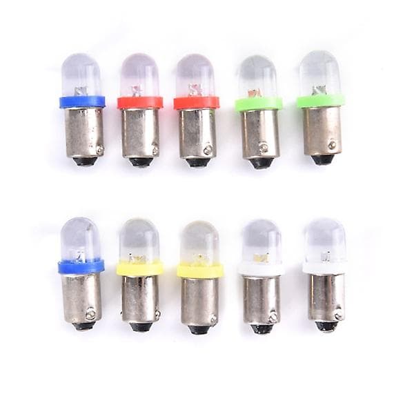10 stk. Ba9s LED-lamper Bilinstrumentklyngelys Hvit