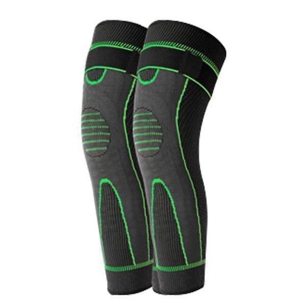 Knekompresjonsermer formende knebeskyttere, bynke Akupressur Selvoppvarmende støttebøyle for menn kvinner green XL
