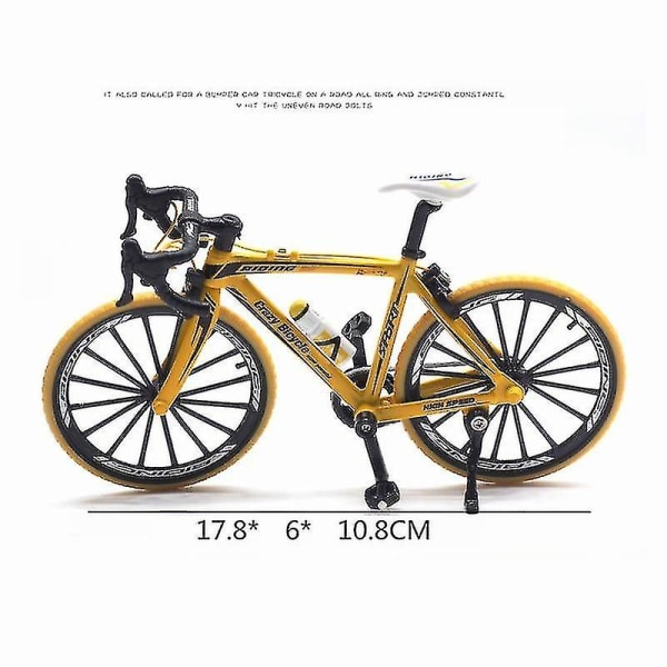 Racing Cycle- Cross Mountain Bike, Metal Model Bike Yellow