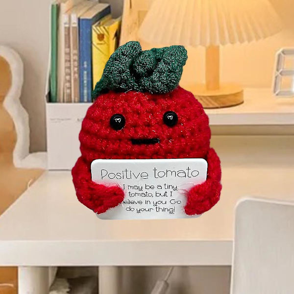 Positiv Energibombe Potatis-Kram-Plush-Docka Handsydd i Ull med Kort Rolig Julgåva Heminredning Hög Kvalitet TT