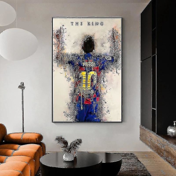 Messi Fotballstjerne Omkringplakat Veggmaleri Soveromsdekorasjon Korridor Veranda Veggdekorasjon Maleri 40*60cm
