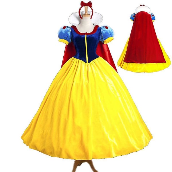 Vuxen Cosplay Plus Size Klänning Flickprinsessklänning Kvinnor Vuxen Cartoon Prinsessa Snövit Halloween Party Kostym För Kvinnor Flickor Kids-L
