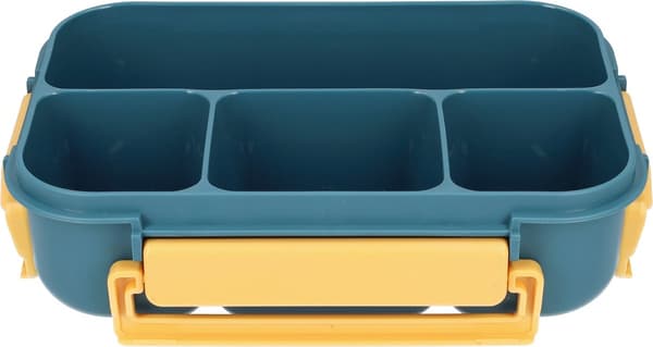 Beautiful Lunch Box 1550ml Stackable Bento Box Navy Blue With Cutlery BPA Free Lunch Box Microwave Safe Leak Proof & Durable For Work Blue