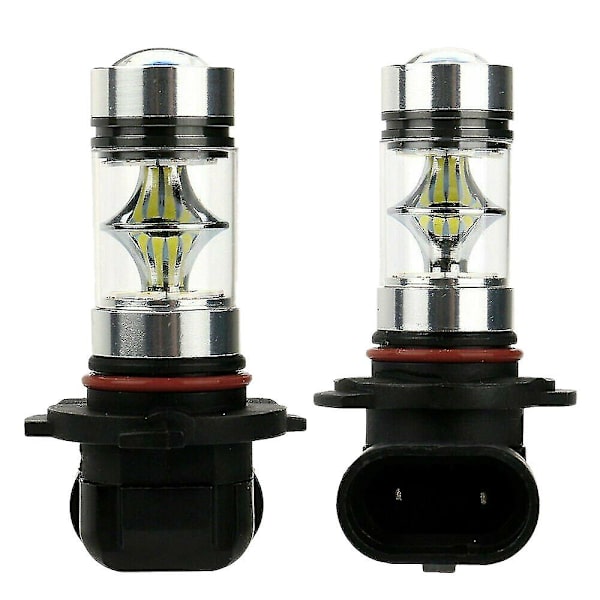 2 x 6000K Super White H10 9045 9145 9140 100W 1200lm LED Sumuvalon Polttimo Projektor Ajovalo DRL