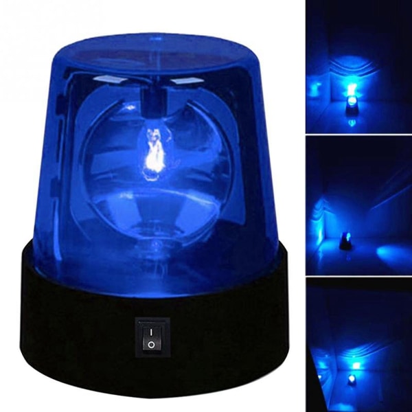 Industriell led varningsljus för roterande blixtljus, elektriska roterande signalljus för nödsituationer Blue