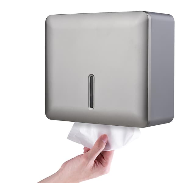 Väggmonterad Pappershandduksdispenser Multifold Handdukshållare Silver