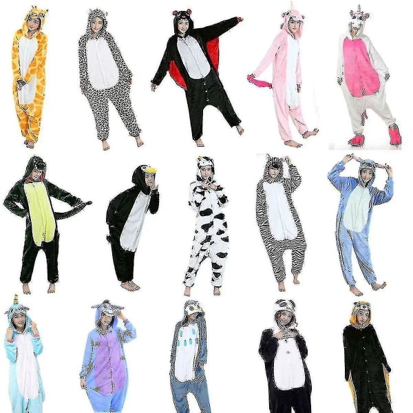 Unisex voksen Kigurumi dyrekarakter kostume Bodysuit Pyjamas Fancy 1onesie1 Dinosaur L