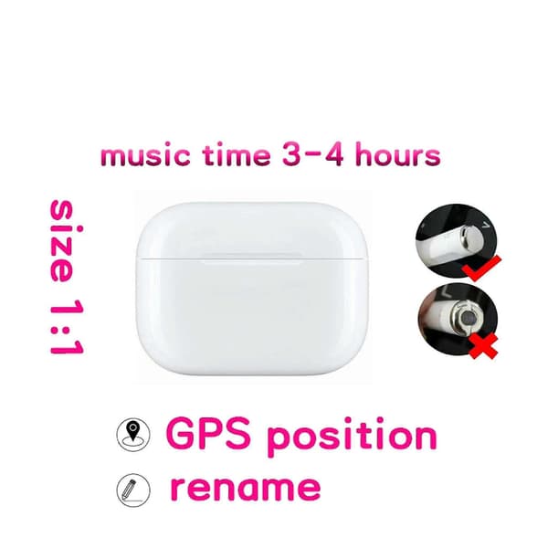Bluetooth Pro 3 GPS Headset Bluetooth 5.0, Trådløs Lading, Beste Lydkvalitet, - iOS, Android Høy Kvalitet_