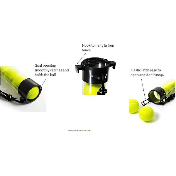 Tennisbollsplockare, Pickleballbollsplockare, För 15 Bollar, Enkel Bolluppsamlare, Lätt Att Dispensera, Hållbar, Lätt, Lätt Att Bära Med Axelrem