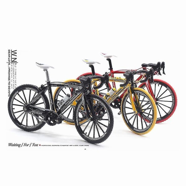 Racing Cycle- Cross Mountain Bike, Metal Model Cykel Yellow
