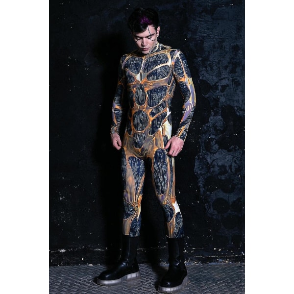 Cyborg Kostym för Män, Halloween Kostym för Män, Halloween Kostymer för Par, Robot Kostym för Män, Alien Kostym för Män XL