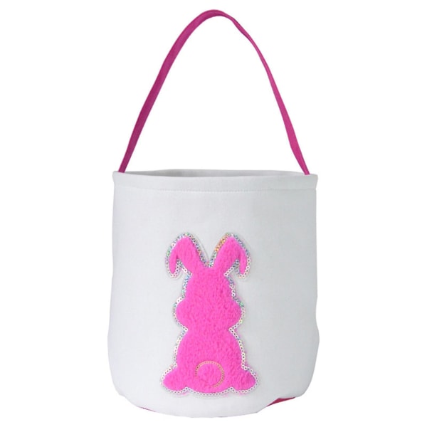 Cartoon Easter Bunny Bag Portable Handbag Silk Screen Craft Bag For Shopping