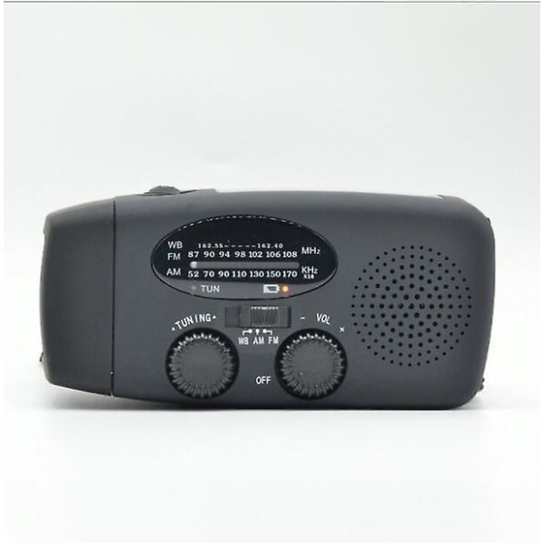 Hög kvalitet grossist handvev Radio Solar Handvev Radio Emergency Handvev Radio Black