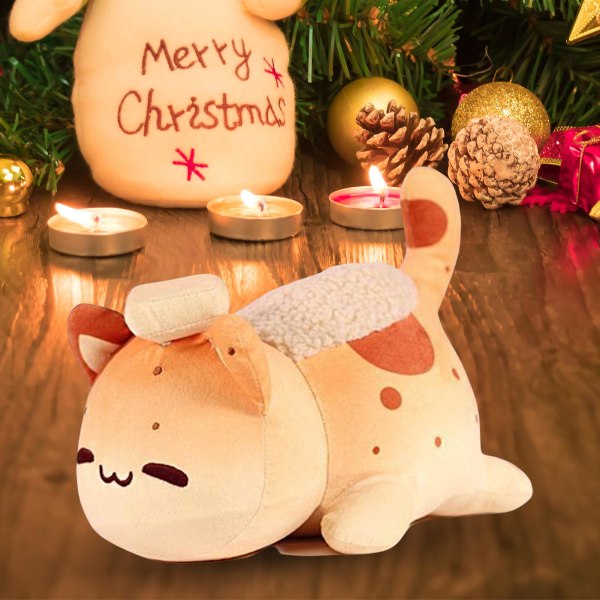 25cm Katte Dukke Legetøjs Klokke Hjorte Græskar Brød Tegneserie Kat Dukke Plushie Ornament Fyldt Dyr Dukke Legetøj Hjem Værelse Dekoration Halloween Jul Gave B