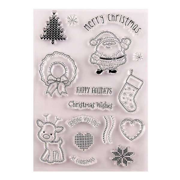 Julemann Silikon Klar Stempel DIY Scrapbooking Preget Fotoalbum Dekor