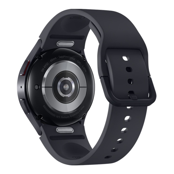 For Samsung Galaxy Watch6 40 / 44 mm / Watch6 Classic 43 / 47 mm Silikon klokkerem erstatningsklokkerem Black