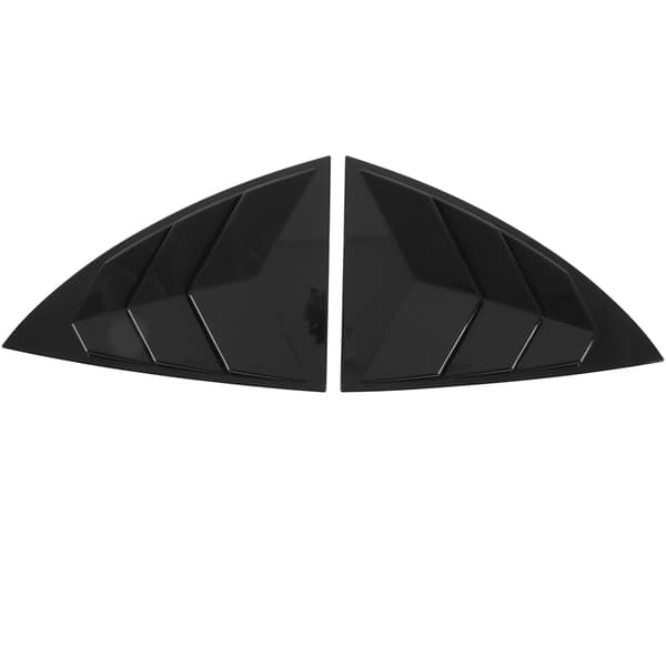 2PCS Side Window Spoiler Smooth Surface Triangle Splitter Screen Protector Replacement for Tesla Model Y 2021 to 2023 Black