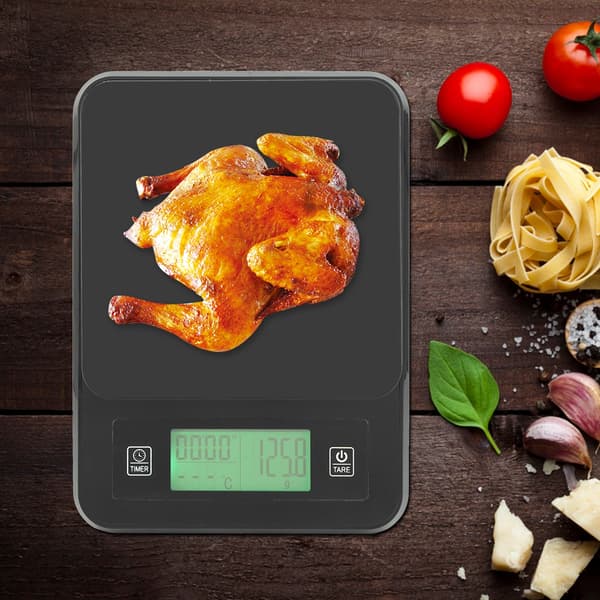 3 kg / 0.1 g Electronic Kitchen Scale Portable Cooking Scale Weight with Temperature Probe 0.3