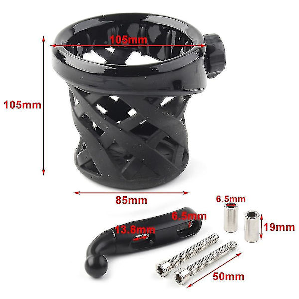 Goldwing Gl1800 Motorsykkel Styrekoppholder Drikke Montert For Honda Gold Wing Gl 1800 Trike 2001-2021 F6b 2013-21 T Black
