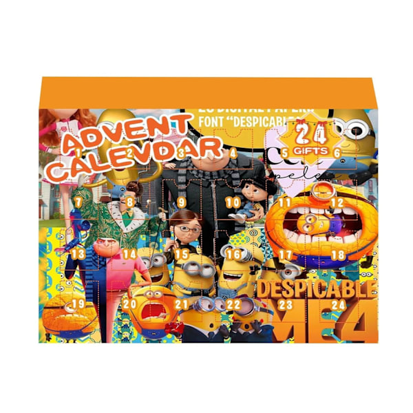 Minions Julekalender Blind Box 2024 - 24 Nedtellings overraskelser