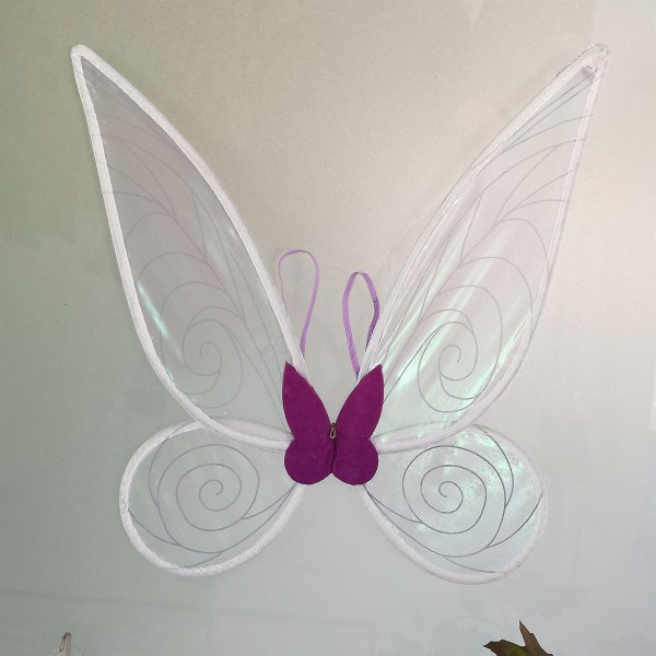Fairy Wings Lyser opp sommerfuglvinger Glitrende Led Fairy Wings Halloween Julebursdag Cosplay-gave til barn Purple