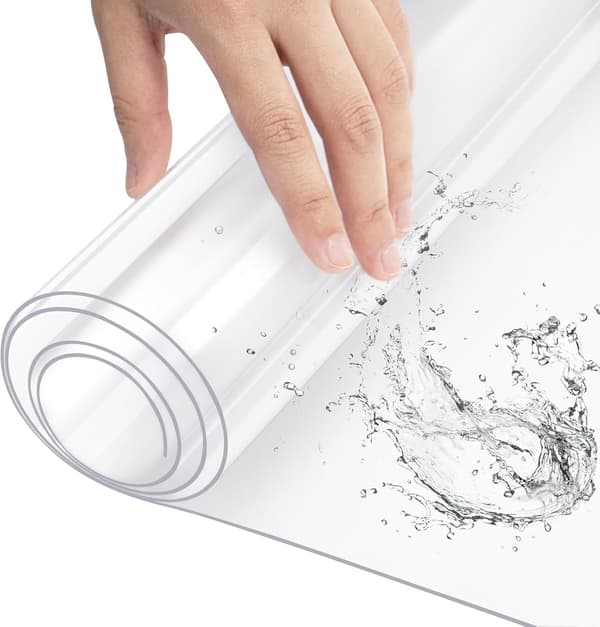 2 mm Waterproof Transparent Tablecloth, Rectangular PVC Tablecloth, Transparent Protective Tablecloth, 70x120 cm 70*120cm