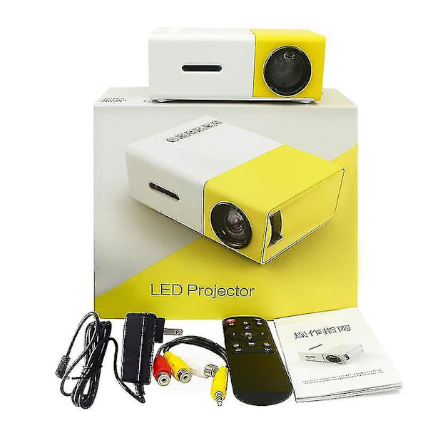 Svart Yg300 Pro LED Mini Projektor 480x272 Piksler Støtter 1080p HDMI USB Lyd Bærbar Hjemmemedie Videospiller
