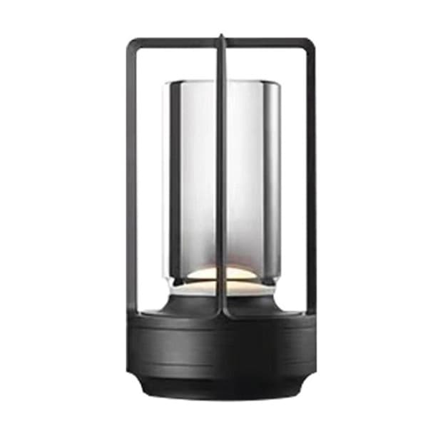 Dimmable Table Lamp Rechargeable Night Light Desk Lamp for Home Hotel Bar Restaurant silver