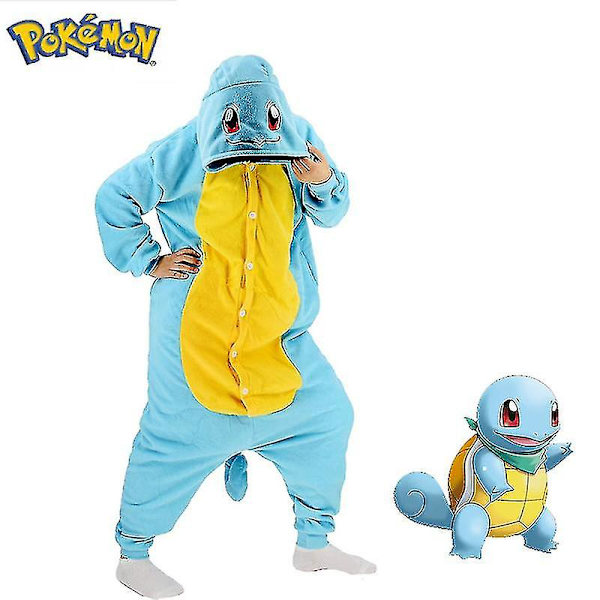 Onesie Squirtle Cosplay-asu Pajamat Joulu Yksikokoinen Kigurumi Kokovartalo Pijama Anime Uniasu Uusivuosilahja Korkea Laatu Squirtle pajamas XL