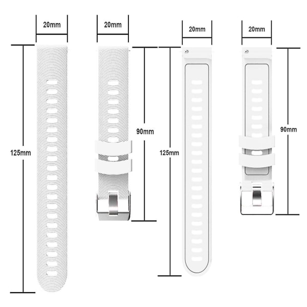 Garmin Vivoactive 3 Silikoniranneke Garmin-kellolle white