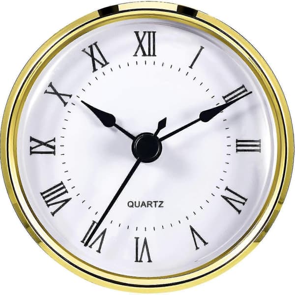 Round Clock Insert 3-1/8 Inch (80 mm) Quartz Movement Roman Numerals