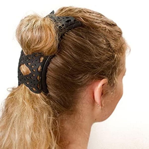 Magiska Elastiska Hårklämmor Stretchig Hårkam Dubbla Klämmor Hårkammar för Kvinnor Flickor Håraccessoar Black