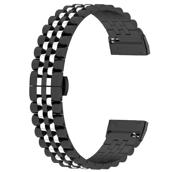 Til Fitbit Versa 3/Versa 4 Urremme i rustfrit stål, 5 perler, udskiftningsurrem med værktøj Multicolor Style C