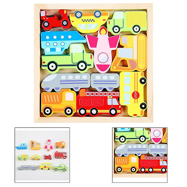 2x 3D Pussel-Jigsaw-Blockspel Förskoleinlärningsleksakspresenter För Barn