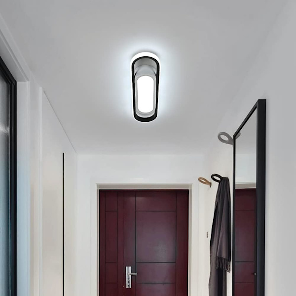 Modern LED Ceiling Light, 24W 1800 Lumen Rectangular Ceiling Lamp, White Ceiling Light for Living Room, Bedroom, Kitchen, Hallway, Studio