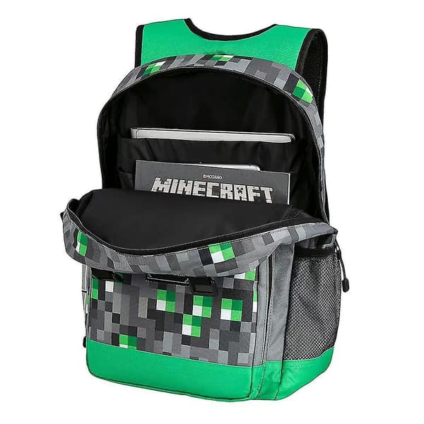 Minecraft Ryggsäck Utomhus Stor Kapacitet Ryggsäck Axelväska Väskor