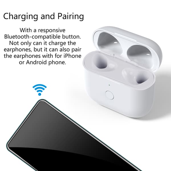 Wireless Charging Case Box Charger for 3 Bluetooth-compatible Headphones with LED Indicator