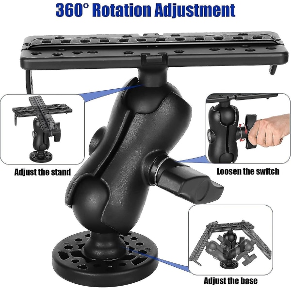 Fishfinder-fäste, universal monteringsplatta, ekolodsfäste, ekolodshållare, 360 justerbart ekolodsställ -bp