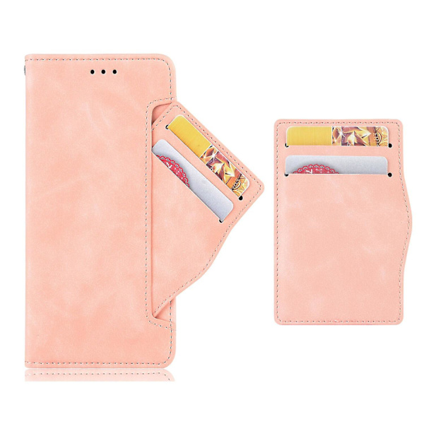 Etui til Samsung Galaxy Xcover 5 Deksel Justerbar Avtakbar Kortlomme Magnetisk Lukking Lærveske Ca Pink