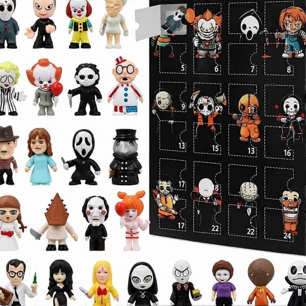 Adventskalender Blind Box-gave, 24-dagers overraskelsessamleobjekt med Halloween- og juletema