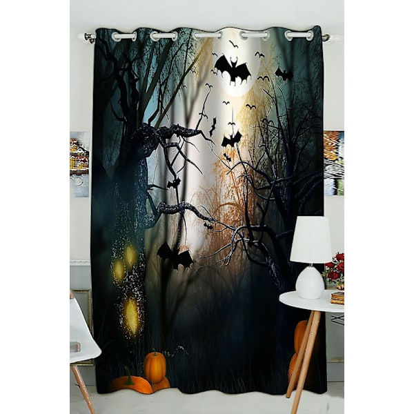 Pelottava Halloweenin pimennysverho ikkunaan, yksi paneeli 130x210 cm