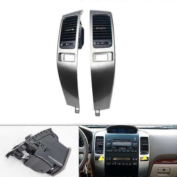 Biludluftningsdashboard udluftningssensorpanel til Land Cruiser Prado 120 Fj120 2003-2009 tilbehør gx20241211283 Black  Silver