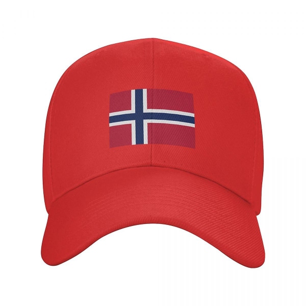 Henkilökohtainen Norjan cap Miesten Naisten Säädettävä Trucker Hat Streetwear Red