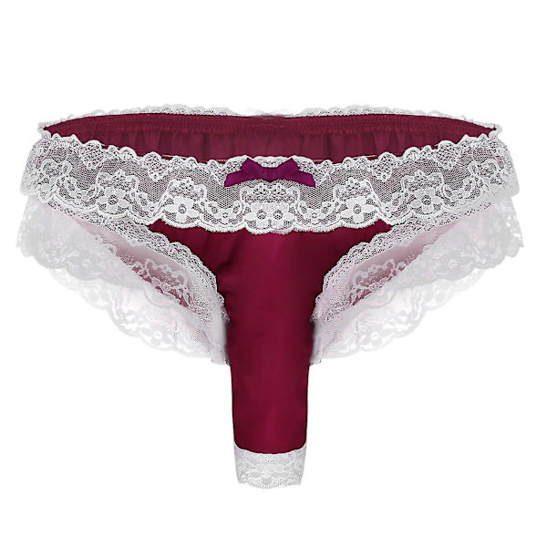 Herre Åpen Front Thong Terracotta XL