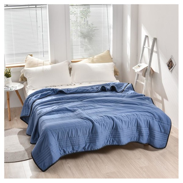 Ultraviilentävä peitto täys- ja kahdelle vuoteelle Erittäin pehmeät pestävät peitot aikuisille lapsille Dark Blue 150*200