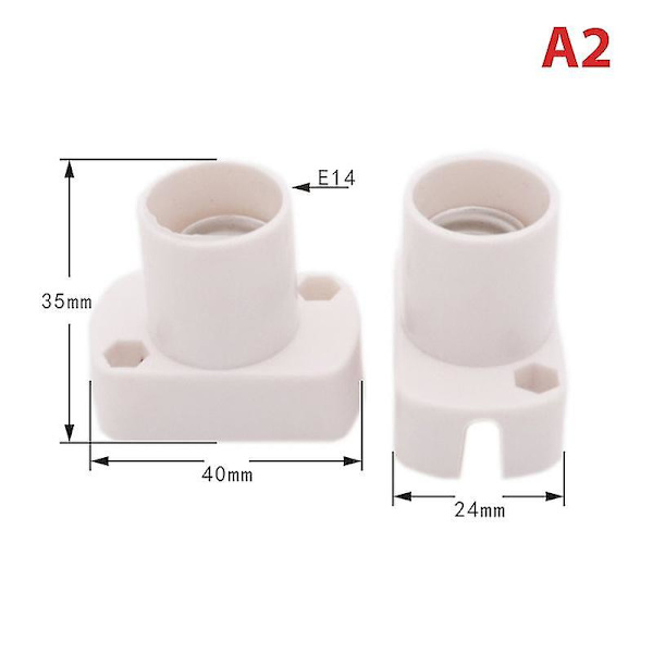Mini Skruelampefatning E12 E14 E17 Pærefatning Lyspæreholder Adapter A2
