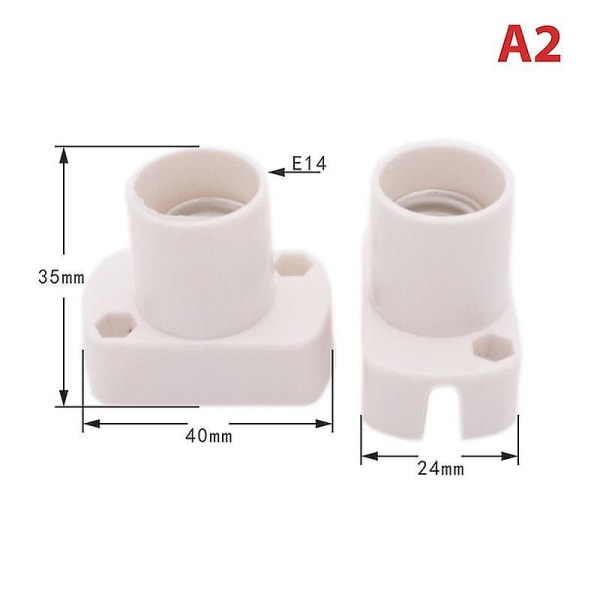 Mini Skruvlampa Bas E12 E14 E17 Lampfäste Glödlampa Sockelhållare Adapter A2