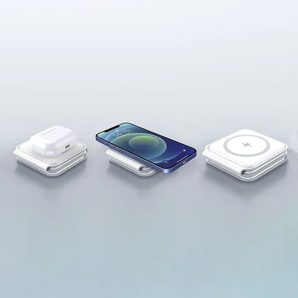 Dudao A11N 15W 3-i-1 induktiv lader - hvit