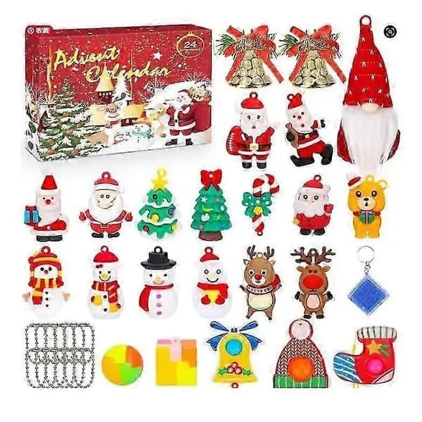 Jule-blindboks bursdagsgave dekompresjon DIY håndsliping adventskalender blindboks juleleker, X