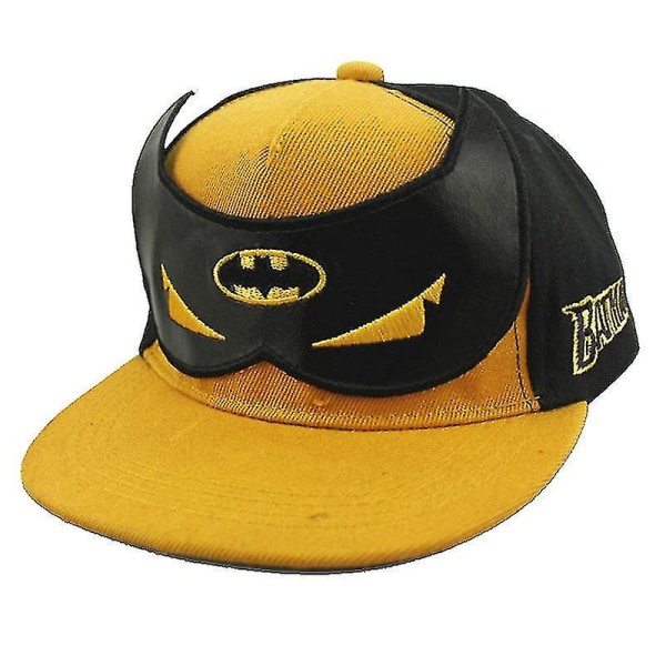 Superhjälte Batman Barn Baseball Cap Barn Pojkar Snapback Solhatt Yellow Black